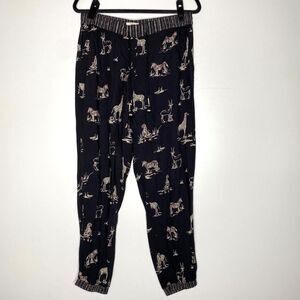 Fat Face Lyme Safari Animal Print Trousers Jogger Pant Women's Size 10